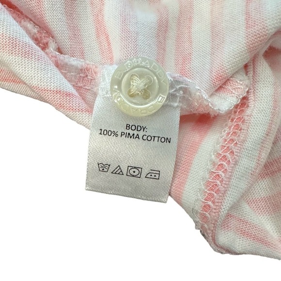 B. Draddy Golf Polo Pink + White Striped Men's Large - Picture 10 of 14